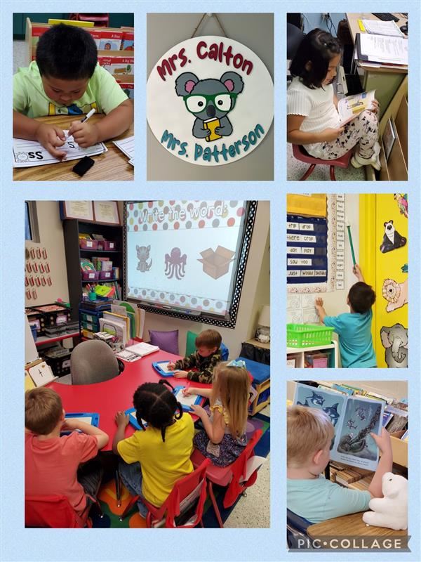 Students working on reading Students working on reading